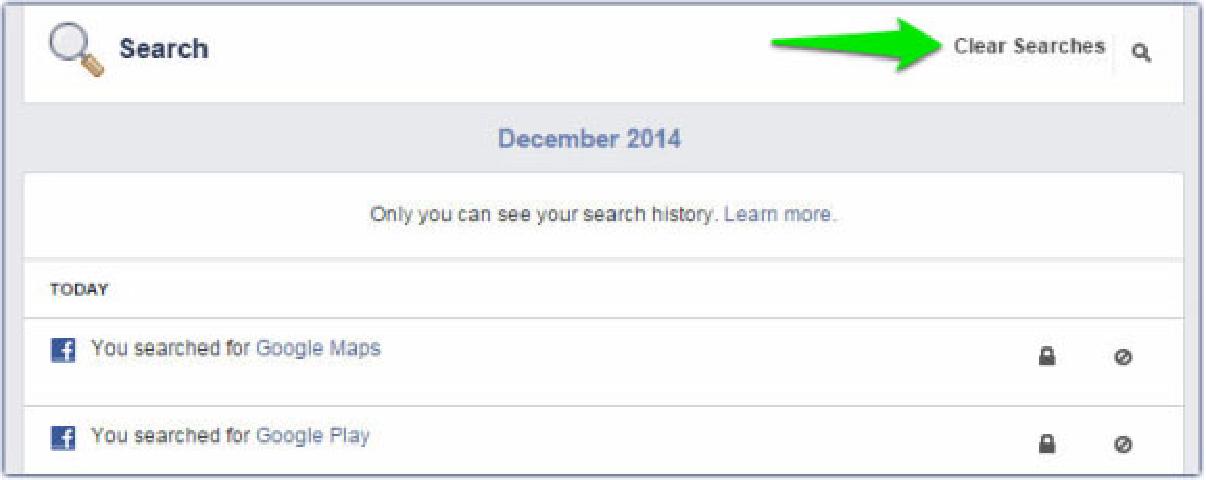 كيف تحذف سجلات البحث التي قمت بها على فيس بوك