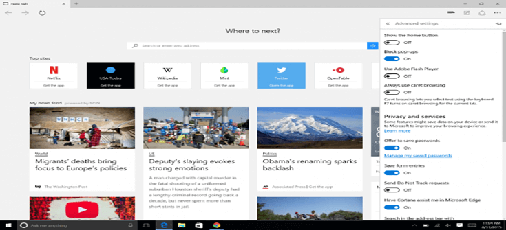 طريقة تفعيل عدم التتبع في متصفح Edge
