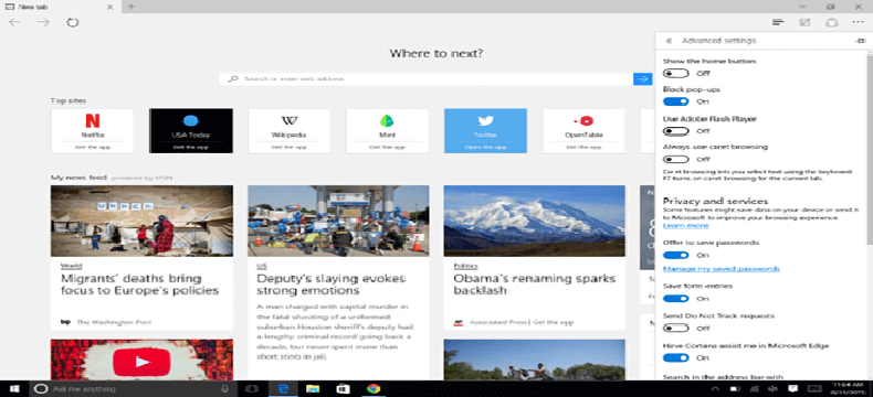 طريقة تفعيل عدم التتبع في متصفح Edge