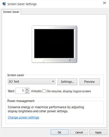 إعدادات شاشة التوقف Screen Saver في ويندوز 10